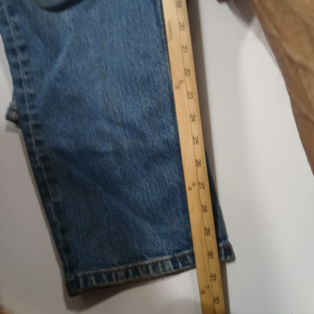 Levi's 505 Relaxed Straight Leg Jeans Distressed Denim Blue Mens Size - Picture 7 of 8